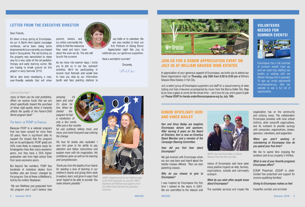 Inspire newsletter interior