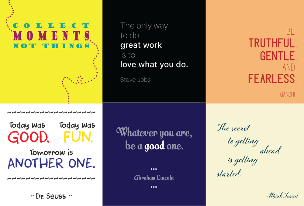 artwork made from famous quotes